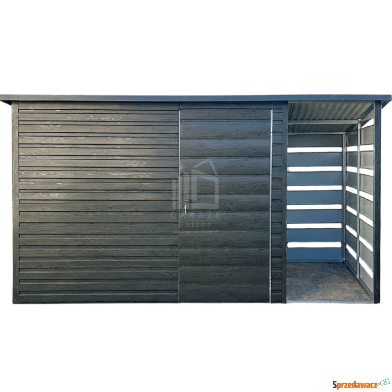Schowek - domek ogrodowy 3x2m - wiata 1m - drzwi... - Altany, domki, namioty - Pabianice