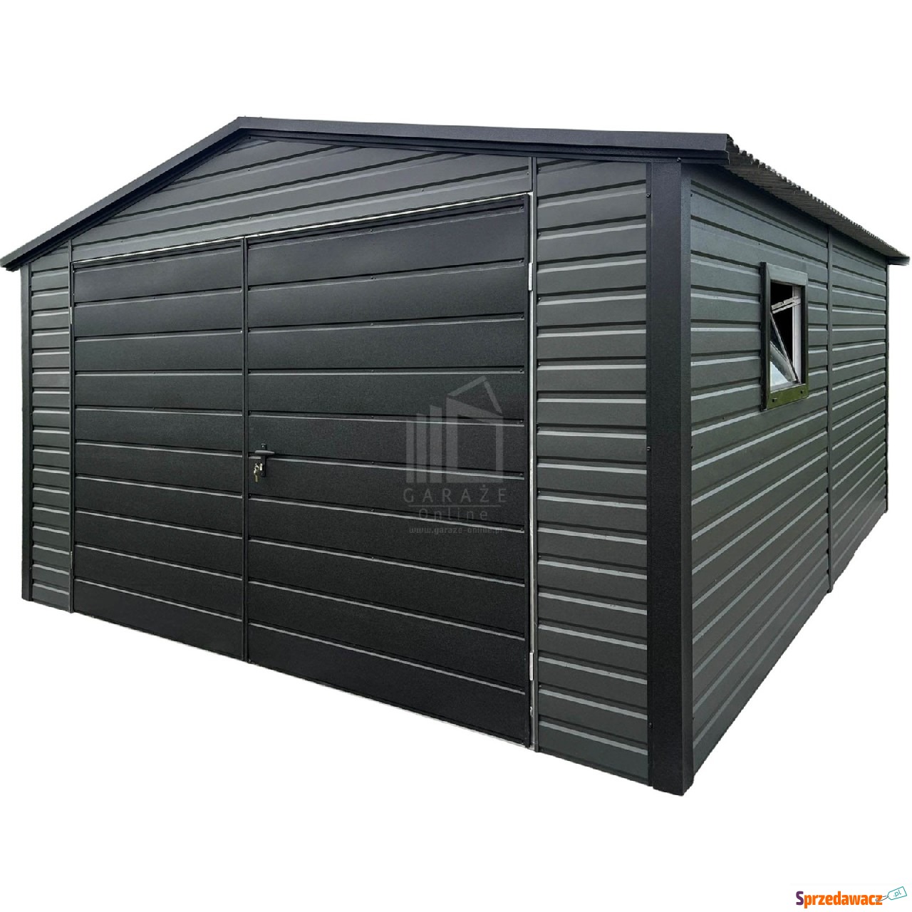 Garaż blaszany 4x5m - brama dw...