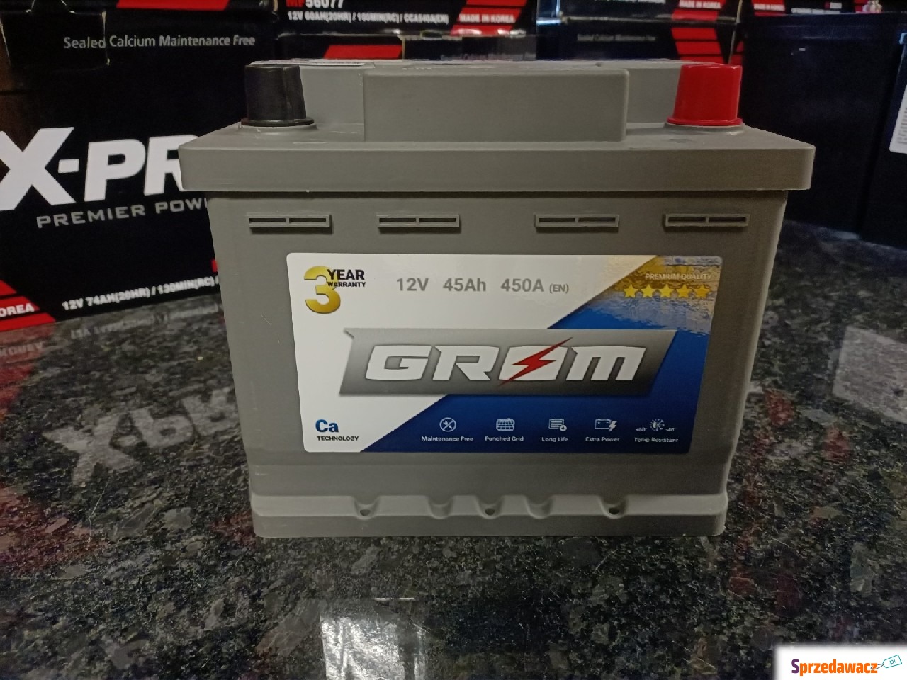 Akumulator GROM Premium 45Ah 450A...