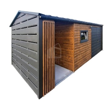 Schowek domek ogrodowy PREMIUM 4x2,5m wiata 2m brama okno blachodach ID1106