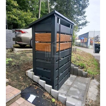 Wiata śmietnikowa 1,5x0,5m antracyt jasny orzech... - Pozostała architektura... - Stargard - zdjęcie 2