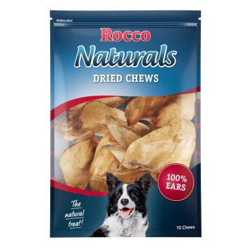 Rocco uszy wołowe, naturalne - 30 sztuk