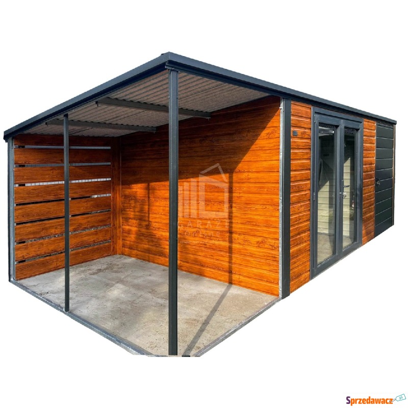 Schowek domek ogrodowy PREMIUM 4x3m wiata 1,5m... - Altany, domki, namioty - Bartoszyce