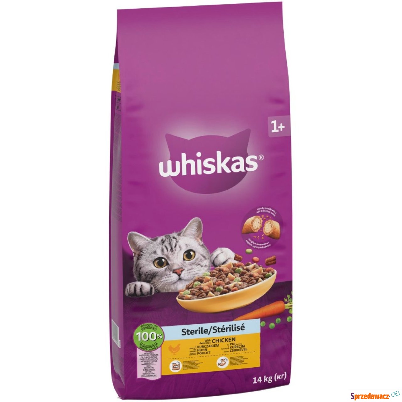 Whiskas 1+ Sterile z kurczakiem...