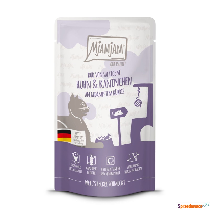 MjAMjAM Quetschie, 12 x 125 g - Kurczak i królik - Karmy dla kotów - Opole