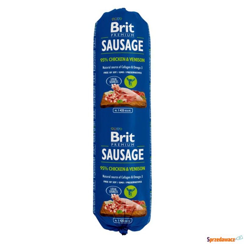Brit Premium Sausage, 12 x 800 g - Kurczak z... - Karmy dla psów - Mielec