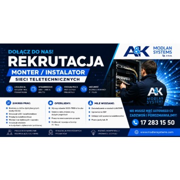 Monter Sieci LAN - zarabiaj jako Specjalista!