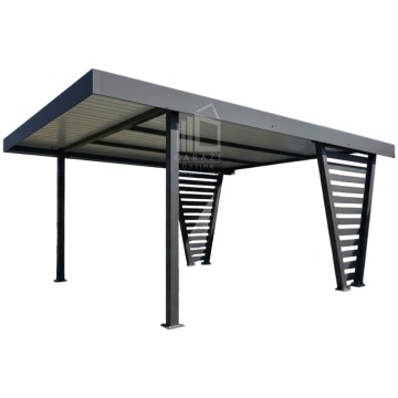 Carport V PREMIUM 4x5m Wypełnienie panelami Wiata samochodowa  ID1192