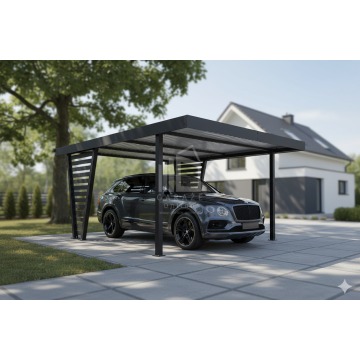 Carport V PREMIUM 5x5m - Wypełnienie panelami... - Garaże i wiaty - Słupsk - zdjęcie 3