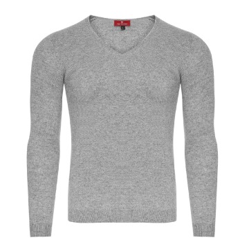 Szary sweter 100% kaszmir VAN THORN XL