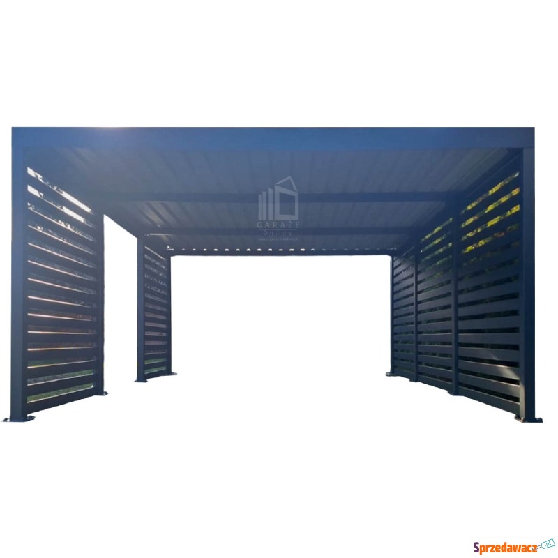 CarPort PREMIUM - wiata samochodowa 5x6 - antracyt... - Garaże i wiaty - Cieszyn