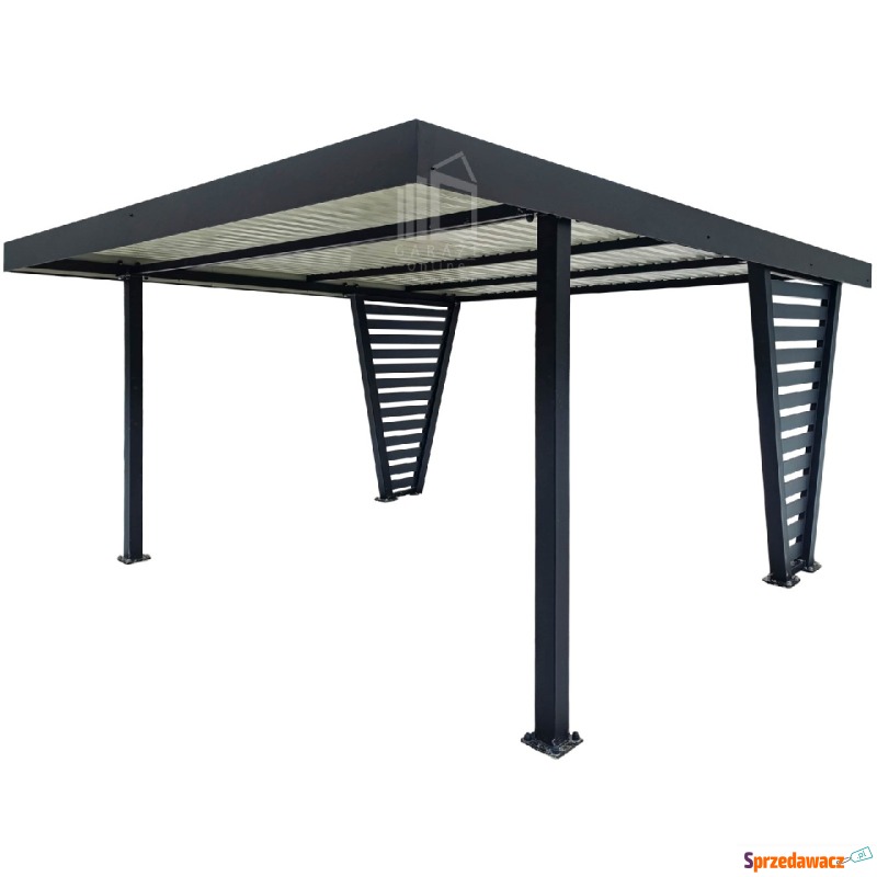 Carport V PREMIUM 4x5m Wypełnienie panelami -... - Garaże i wiaty - Białystok