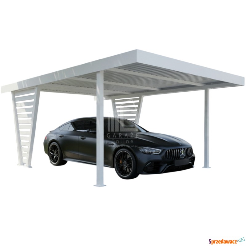 Carport V PREMIUM 4x5m - Wypełnienie panelami... - Garaże i wiaty - Leszno