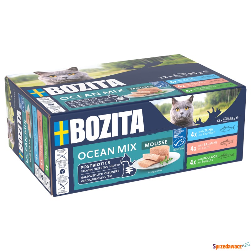 Bozita Mousse, 12 x 85 g - Ocean Mix - Karmy dla kotów - Kalisz