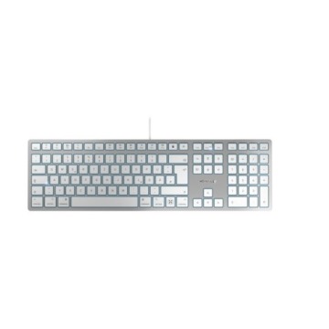 CHERRY KC 6000C FOR MAC klawiatura Uniwersalne USB QWERTZ Niemiecki Srebrny
