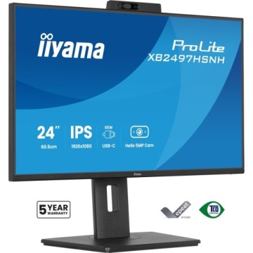 iiyama ProLite XB2497HSNH-B1 24IN IPS LCD 4MS 1920X1080 350CD/M2 HDMI/DP/USB 2 monitor komputerowy 6