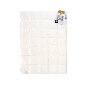 Kołdra Silver Prestige AMZ 200x200 ciepła puch gęsi 100%, bawełna 85%, Lurex Silver 15%