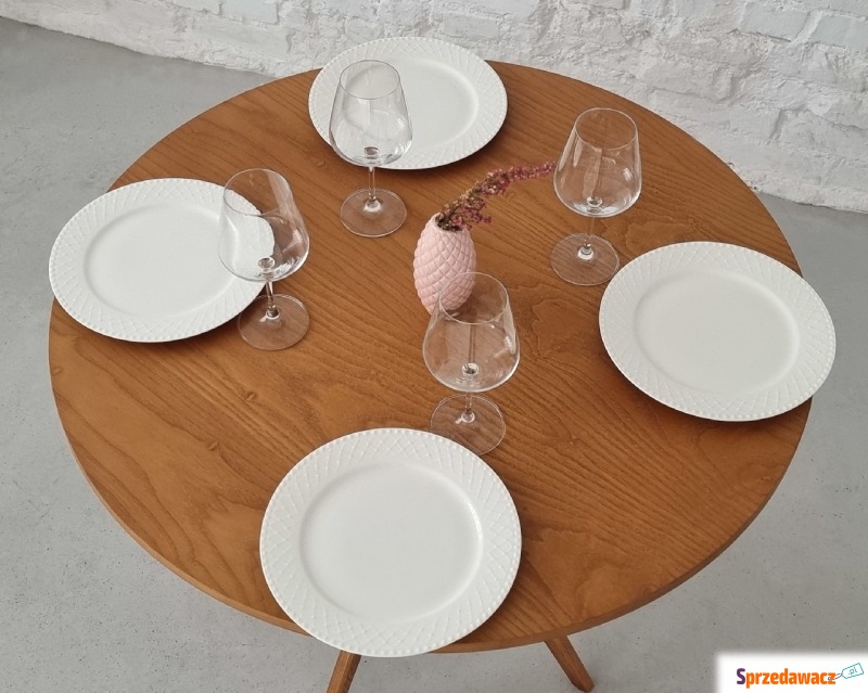 Okrągły Stół Jadalniany JUBI Czarny Jesion -... - Stoły kuchenne - Płock