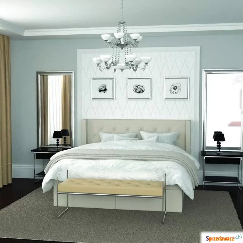 Łóżko Glamour Hilding kontynentalne 200x200 cm,... - Łóżka - Lublin
