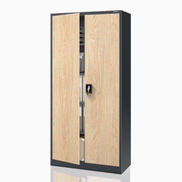 Szafa biurowa na dokumenty z 4 półkami antracytowa/dąb sonoma, 900x1850x400 mm: JAN Eco Design