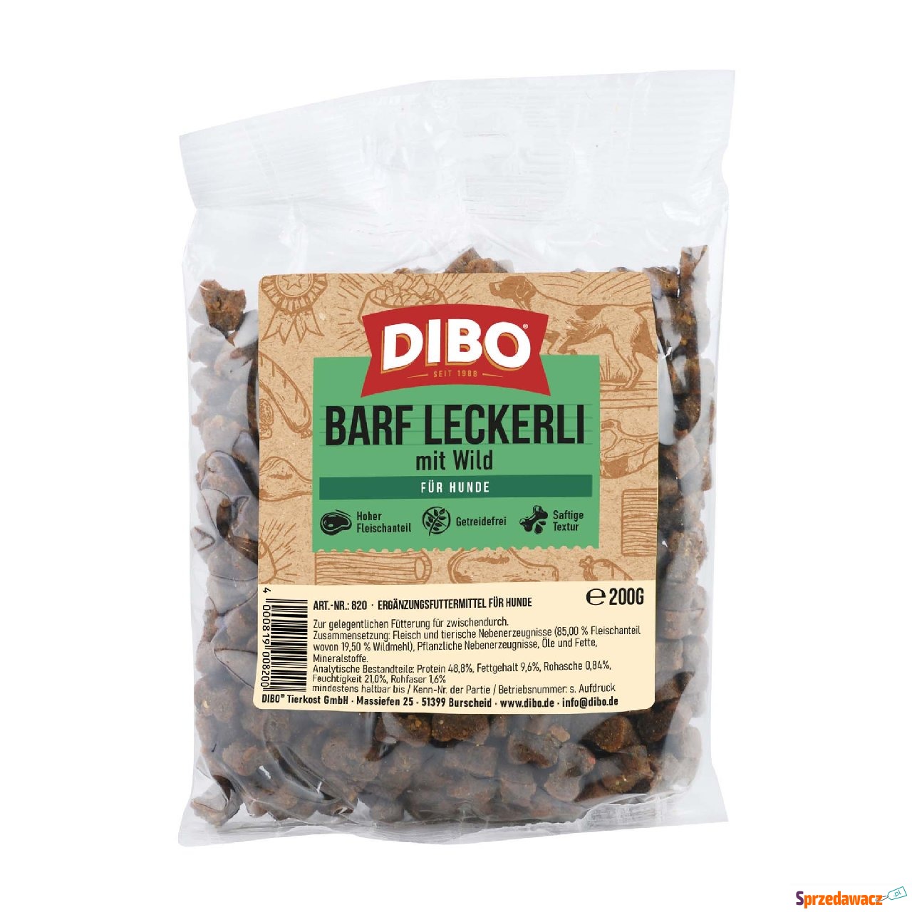 DIBO BARF, przysmaki z dziczyzną...