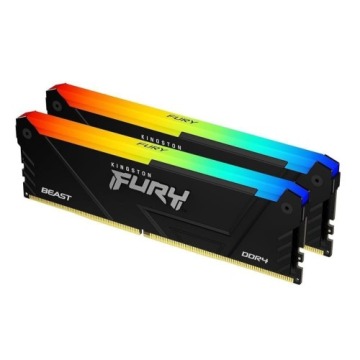 Kingston Technology FURY Beast 64GB 3200MT/s DDR4 CL16 DIMM (Zestaw 2) RGB