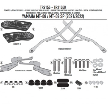 GIVI STELAŻ SAKW BOCZNYCH SERII REMOVE-X YAMAHA MT