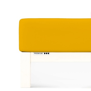 Prześcieradło Schlafgut Premium 140x200-160x220 Yellow Deep 196 - L bawełna, antyalergiczny
