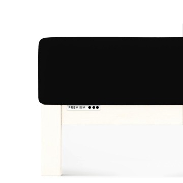 Prześcieradło Schlafgut Premium 180x200-200x220 Off Black 799 - XL bawełna, antyalergiczny
