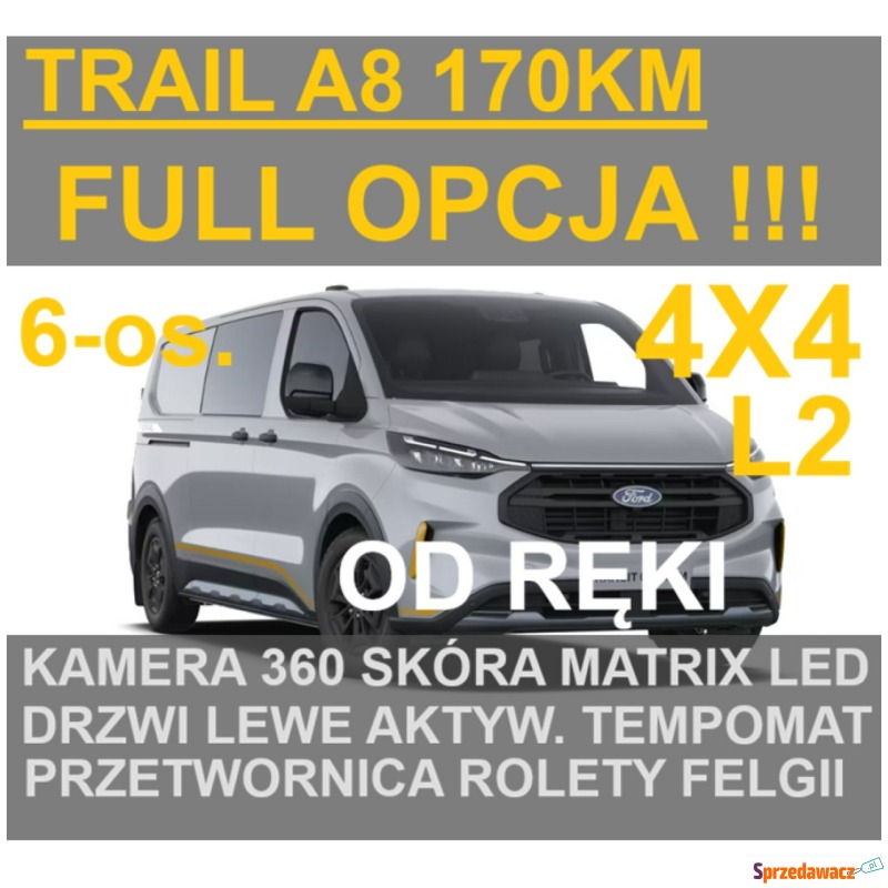 Ford Transit Custom 2026,  2.0 diesel, automat - Na sprzedaż za 230 256 zł - Szczecinek