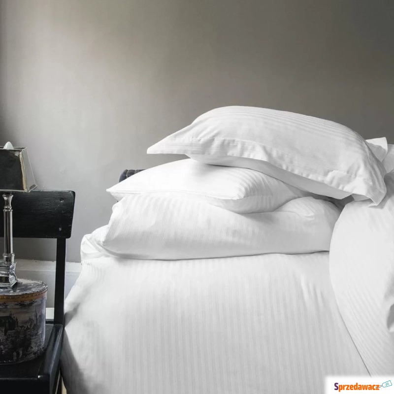 Pościel Pure White Stripe Satin Issimo Pure White... - Poszwy i poszewki - Kraków