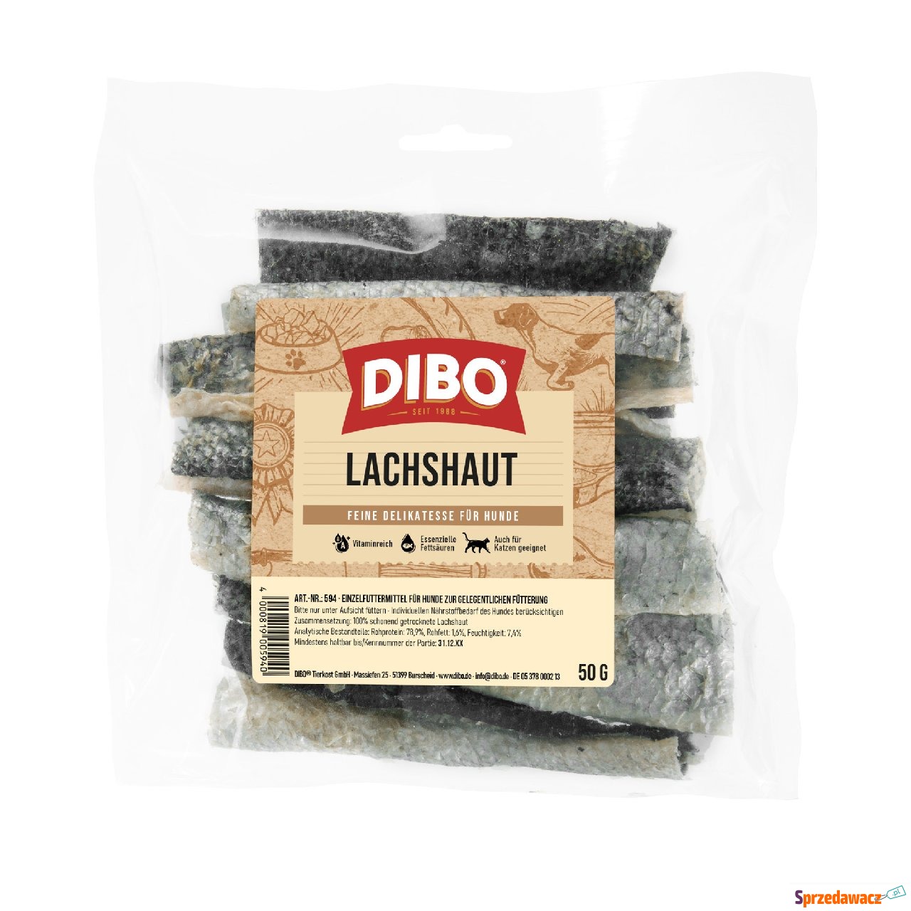 Dibo, skóra łososia - 4 x 50 g