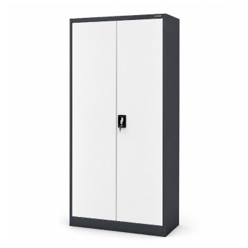 Szafa metalowa ze schowkiem antracytowo-biała, 900x1850x450 mm: TOMASZ