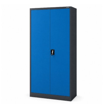 Szafa metalowa ze schowkiem antracytowo-niebieska, 900x1850x450 mm: TOMASZ