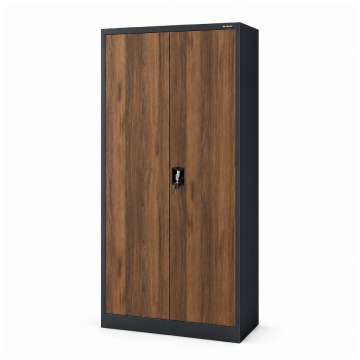 Szafa metalowa ze schowkiem antracytowa/orzech, 900x1850x450 mm: TOMASZ Eco Design