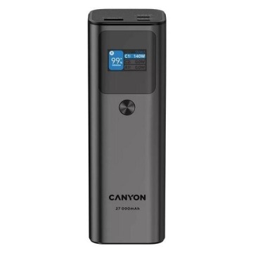 Canyon PB-2010 TFT QC 3.0 PD 27000 mAh 97.2Wh 140W szary