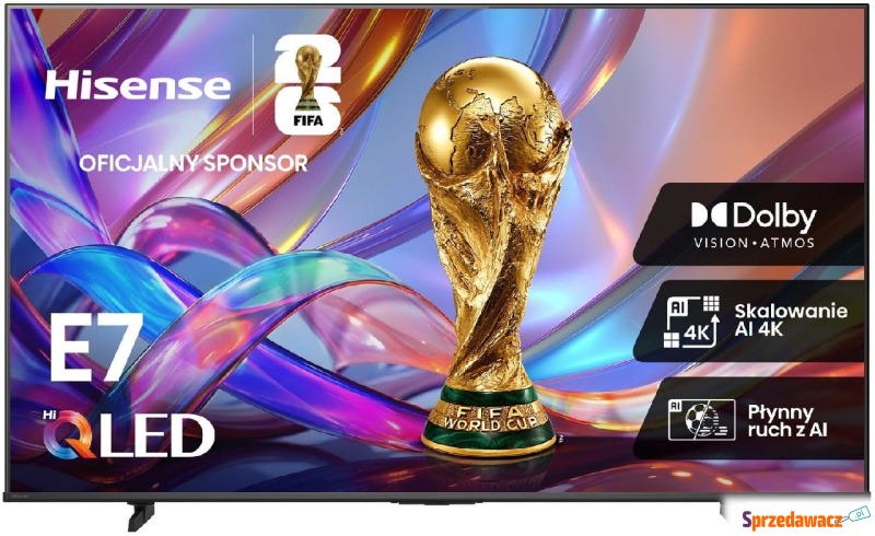 Hisense 43E7S 43'' QLED 4K VidaaOS 60Hz Dolby... - Telewizory - Katowice