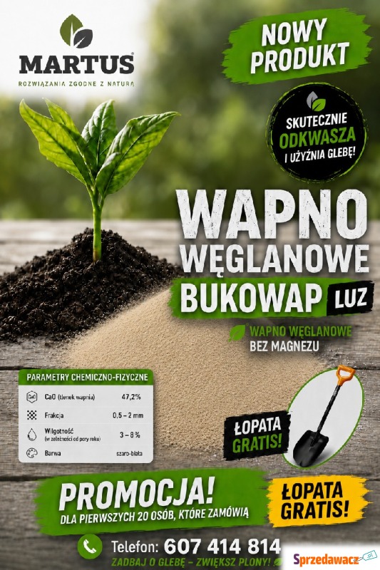 Wapno węglanowe BUKOWAP - Nawozy, ochrona roliślin - Kętrzyn