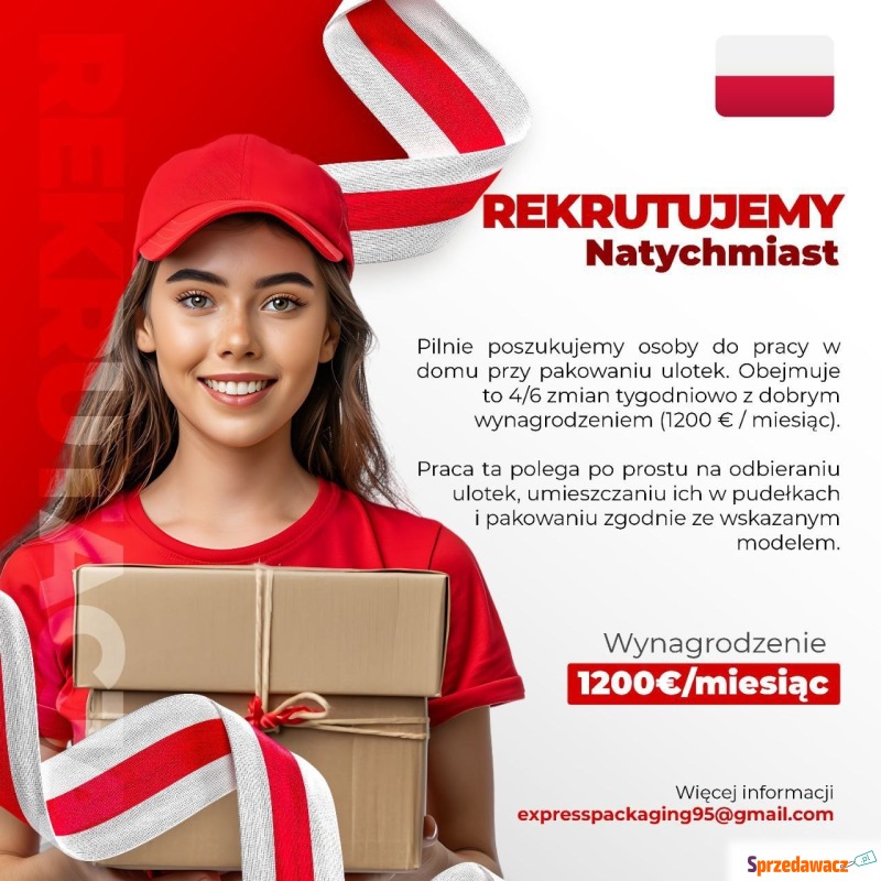 Praca zdalna/pakowanie ulotek - Pozostała praca - Kraków
