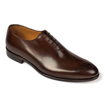 Eleganckie brązowe skórzane buty lotniki Van Thorn 39