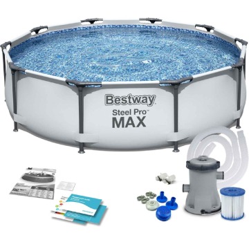 Basen ogrodowy stelażowy, zestaw 9w1, Bestway, 305x76 cm