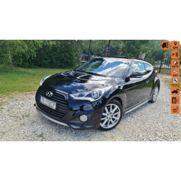 Hyundai Veloster - 1.6 TURBO 186KM # NAVI # Panorama # Climatronic # Kamera # Śliczny !!!