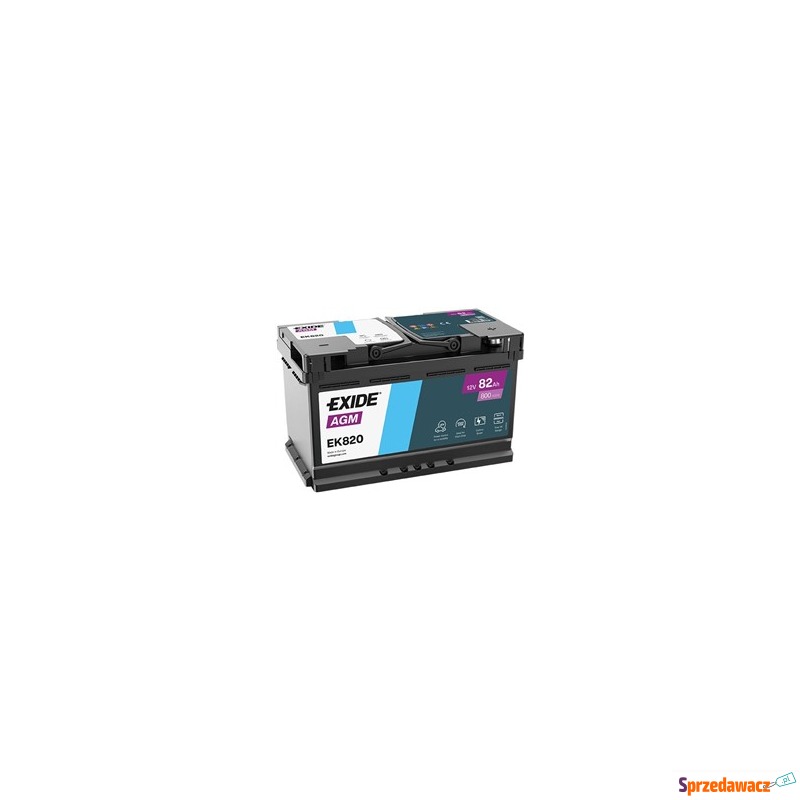 Exide EK820 82Ah 800A AGM P+