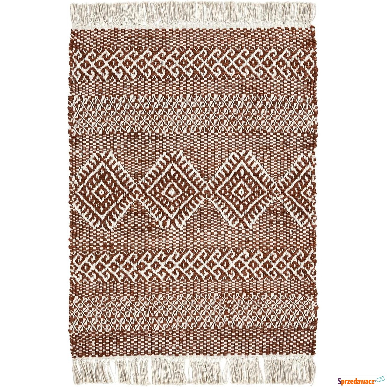 Dywan Ethnic 60 x 90 cm brązowy