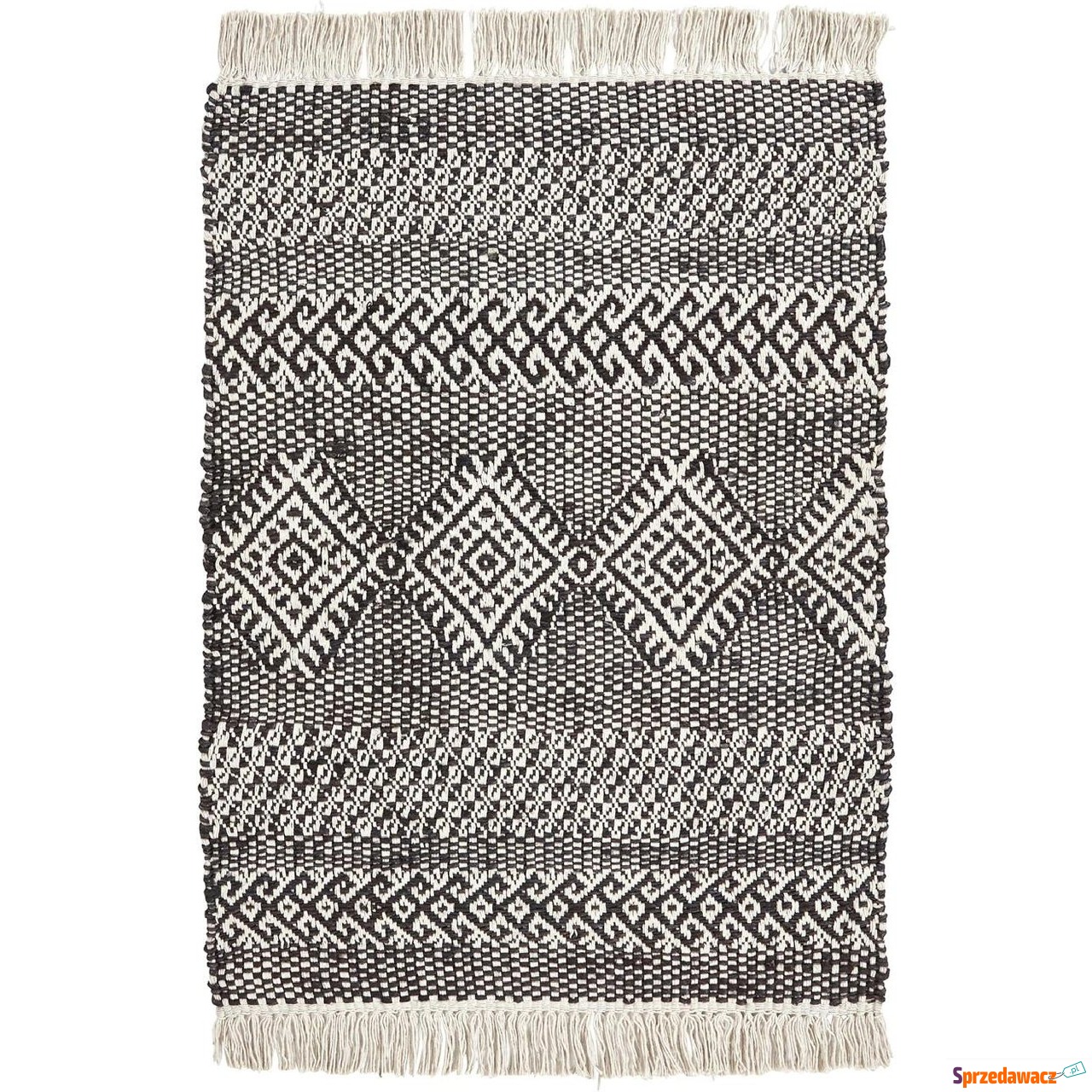 Dywan Ethnic 60 x 90 cm czarny