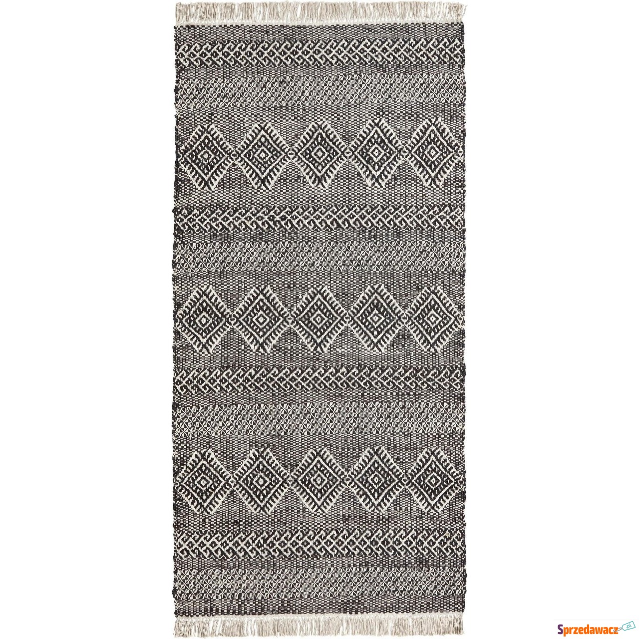 Dywan Ethnic 90 x 200 cm czarny