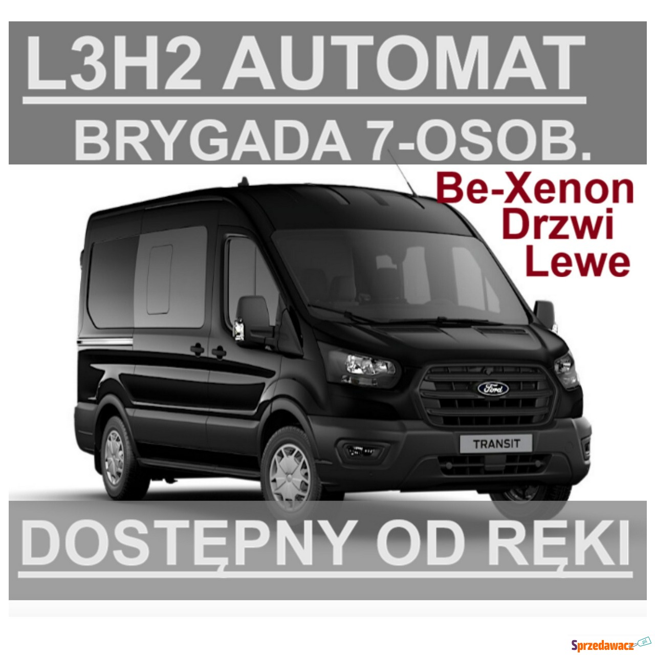 Ford Transit - Automat 165KM L3H2...