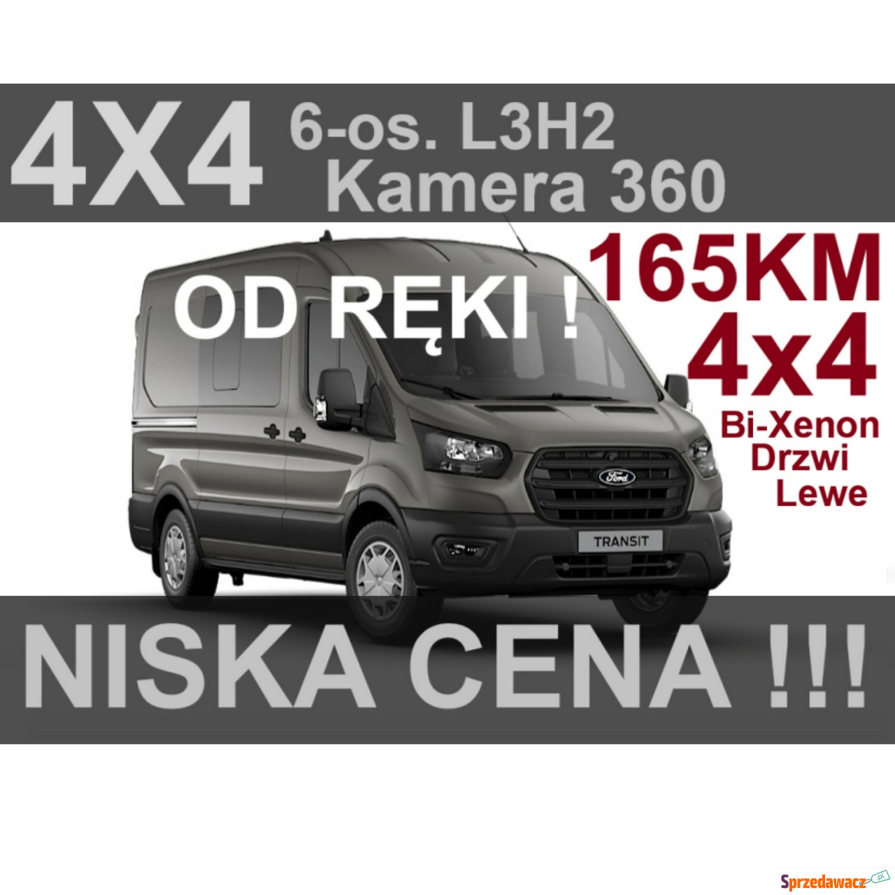 Ford Transit - 4x4 165KM L3H2...