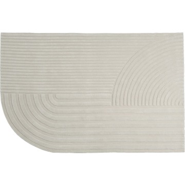 Dywan Relevo 200 x 300 cm zgaszona biel