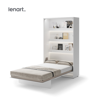 Półkotapczan pionowy BC-02 Bed Concept 120x200 cm 120x200 cm, Biały lenart, półkotapczany lenart, me